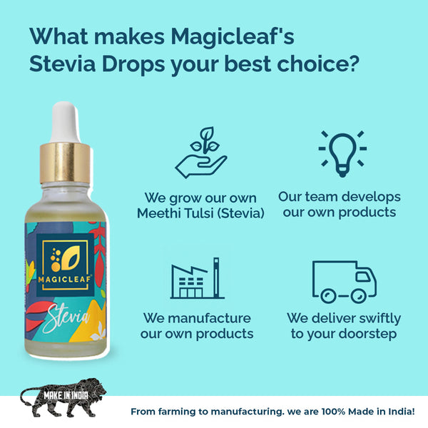 🎁 Sweeteners Combo Pack | Stevia Liquid Bottle (30ml) + Stevia Powder (100 Sachets)