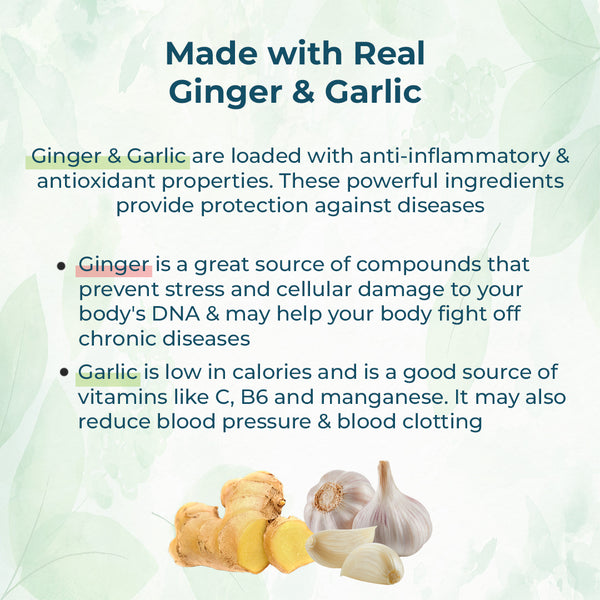 Magicleaf Organic Apple Cider Vinegar with Ginger, Garlic, Lemon & Stevia | With 2x Mother | 750ml Bottle