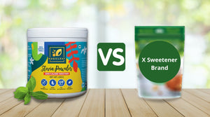 Magicleaf Stevia Powder vs Sugarfree Green Natural Stevia - Magicleaf