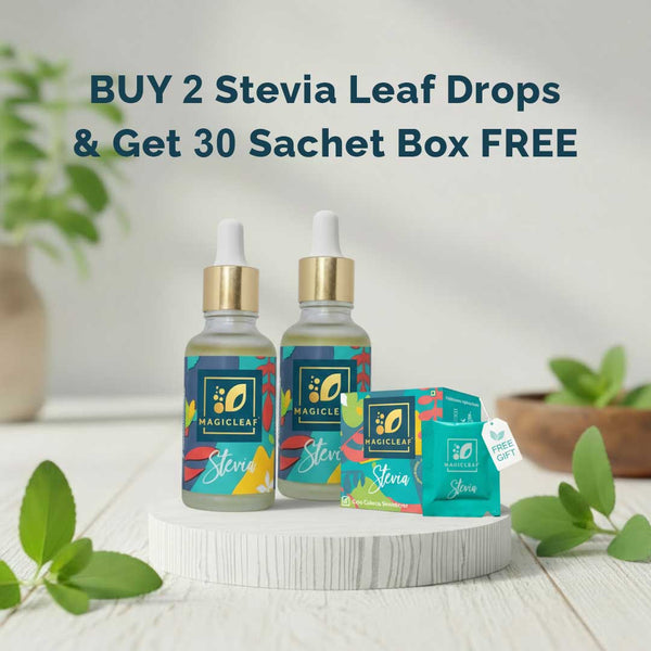 Pack Of 2 Stevia Leaf Drops | 🎁 FREE 30 Sachets Stevia Powder