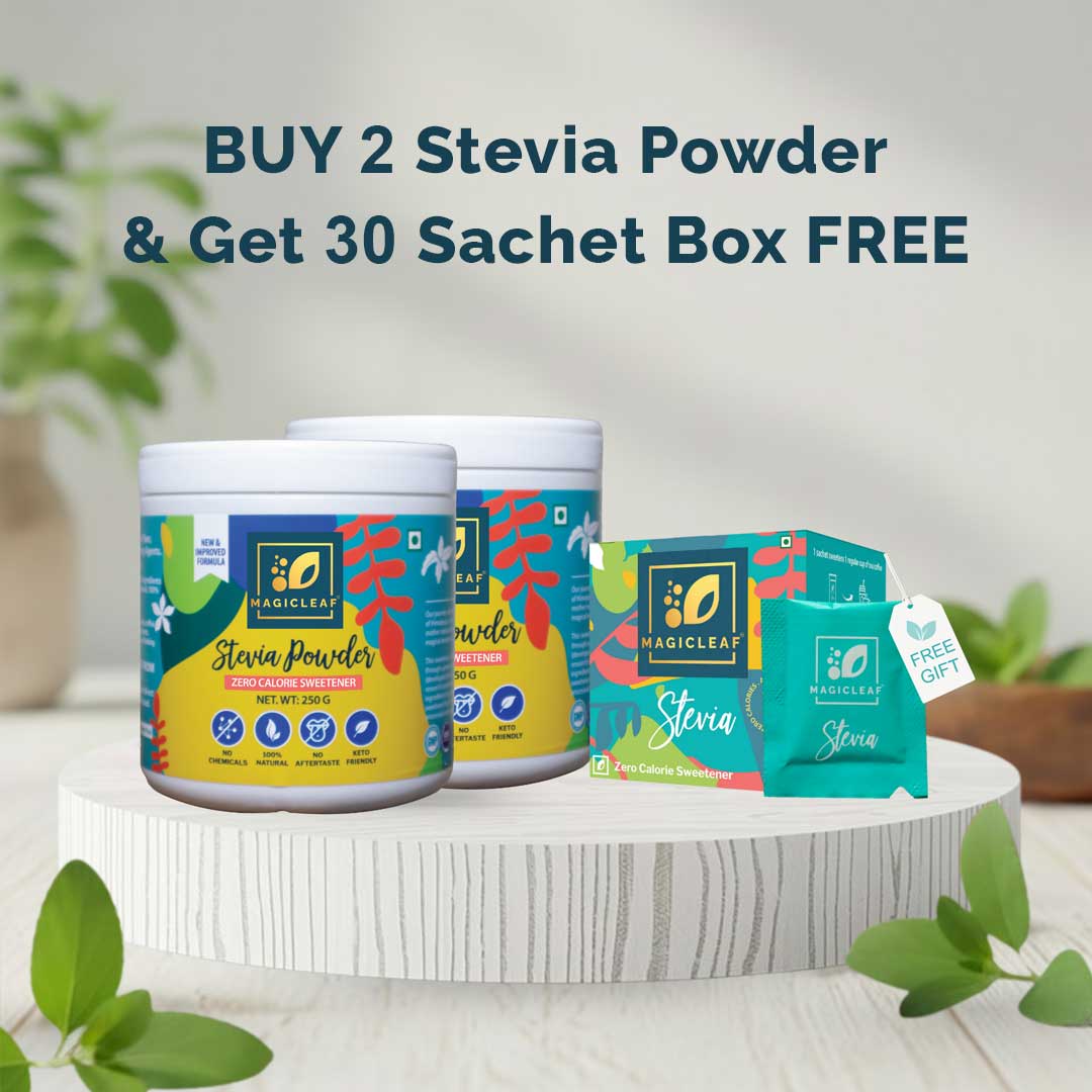 Pack Of 2 Stevia Powder Jar | 🎁 FREE 30 Sachets Stevia Powder