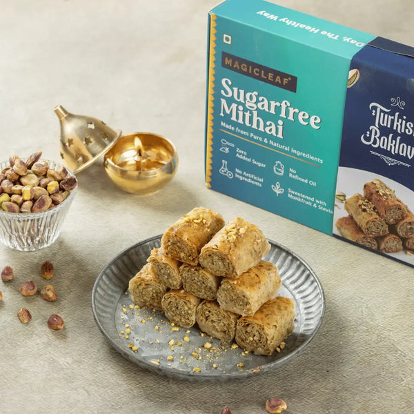 **FRESHLY MADE** Turkish Baklava | Sugarfree Mithai by Magicleaf | Baklava Sweet