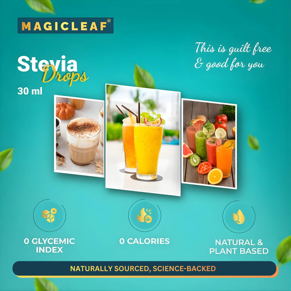Magicleaf Himalayan Stevia Leaf Drops (30 ml) | Natural Sweetener Made From 100% Pure Stevia Leaf Extract