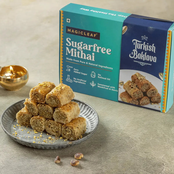 **FRESHLY MADE** Turkish Baklava | Sugarfree Mithai by Magicleaf | Baklava Sweet