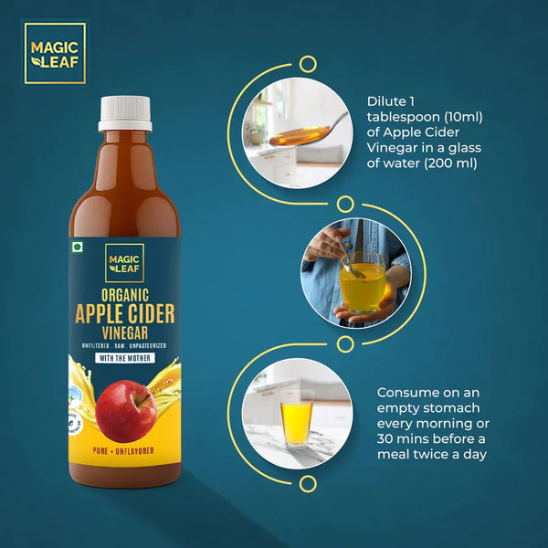 Organic Himalayan Apple Cider Vinegar - (𝑼𝒏𝒇𝒍𝒂𝒗𝒐𝒓𝒆𝒅) | Raw, Unfiltered, Unpasteurized | Contains Mother Culture & Probiotics (500 ml)