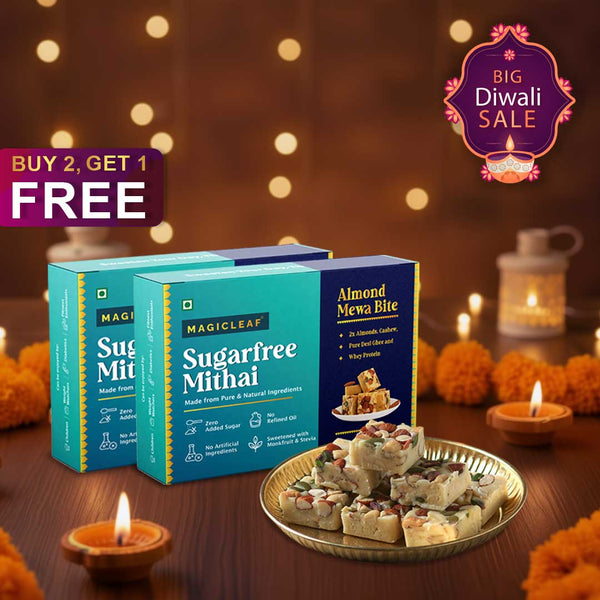Buy 2 Get 1 FREE | Sugar-free Almond Mewa Bite | Big Diwali Sale Special