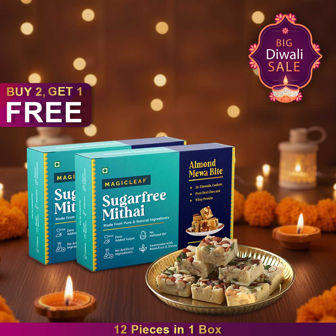 Buy 2 Get 1 FREE | Sugar-free Almond Mewa Bite | Big Diwali Sale Special