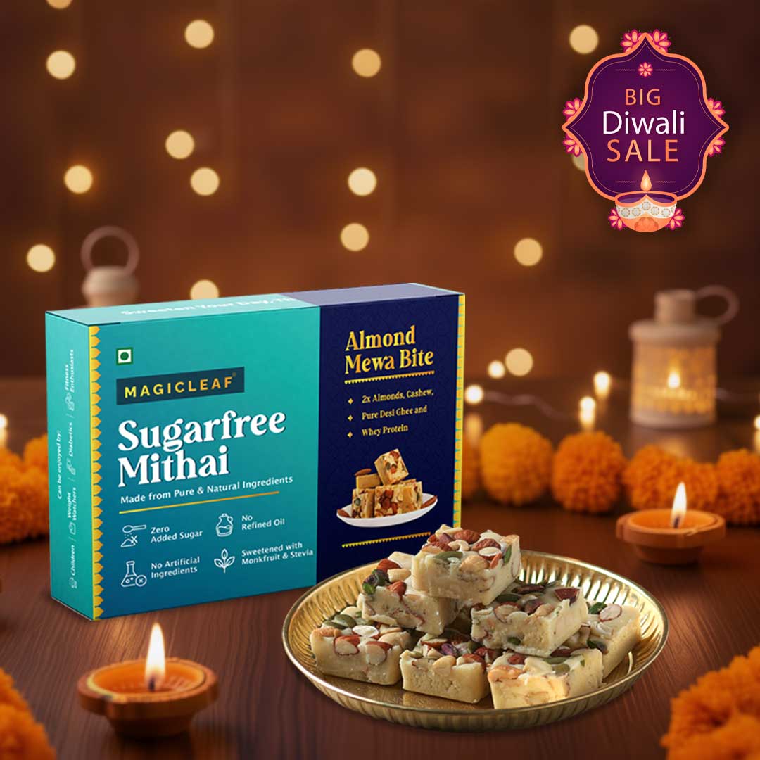 **FRESHLY MADE** Almond Mewa Bite by Magicleaf | Natural No Sugar Dessert Sweetened With Stevia