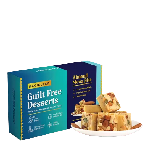 **FRESHLY MADE** Almond Mewa Bite by Magicleaf | Natural No Sugar Dessert Sweetened With Stevia