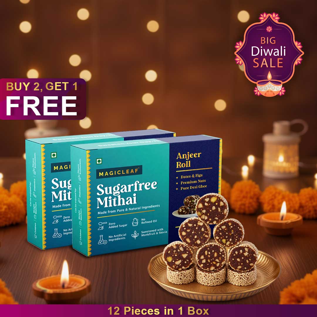 Buy 2 Get 1 FREE | Sugar-free Anjeer Roll | Big Diwali Sale Special