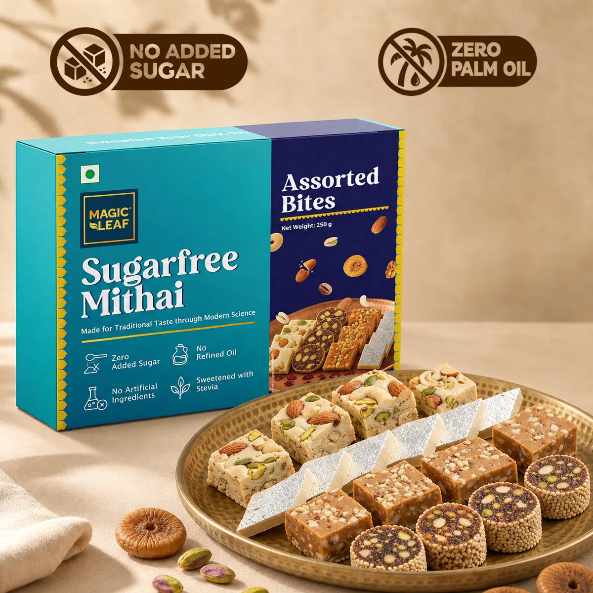 4-in-1 Dessert Combo Pack | Sugarfree Mithai by Magicleaf