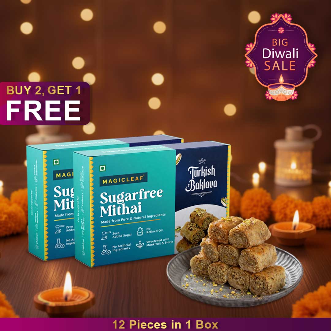 Buy 2 Get 1 FREE | Sugar-free Turkish Baklava | Big Diwali Sale Special