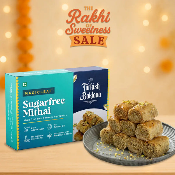 **FRESHLY MADE** Turkish Baklava | Sugarfree Mithai by Magicleaf | Baklava Sweet
