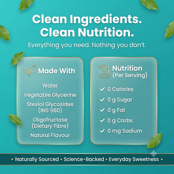 Magicleaf Liquid Stevia Sweetener Drops - Sugar Free, Zero Calorie (30ml)