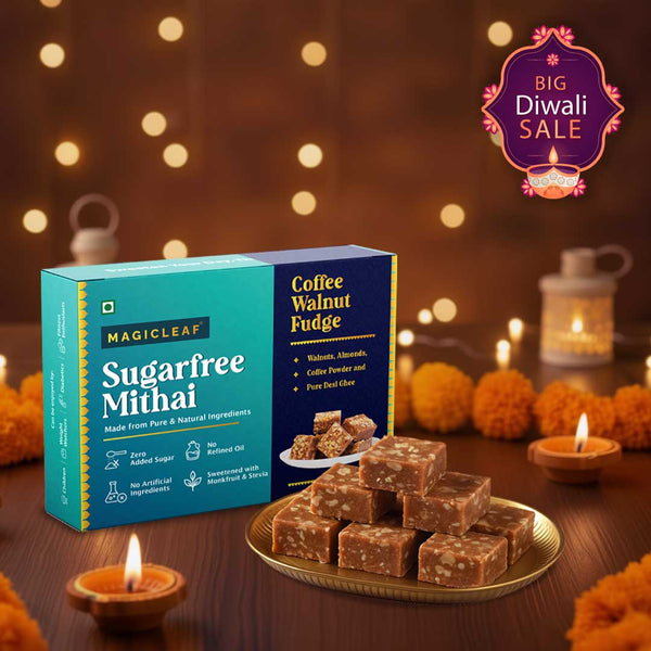 **FRESHLY MADE** Coffee Walnut Fudge by Magicleaf | Natural No Sugar Dessert Sweetened With Stevia