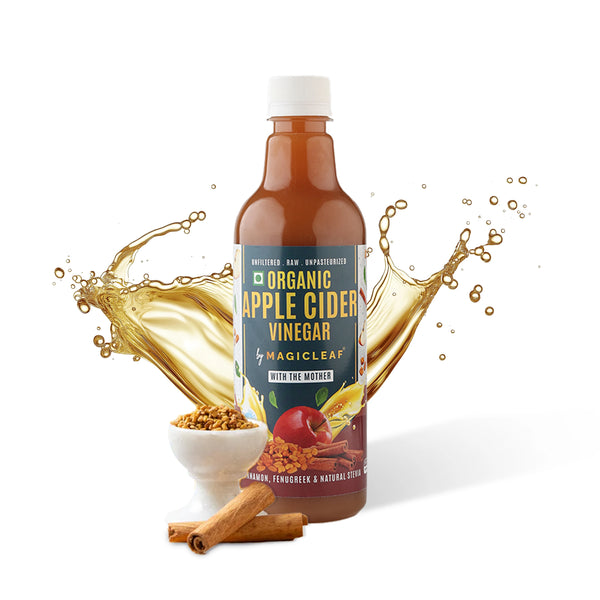 Organic Himalayan Apple Cider Vinegar - (𝑭𝒍𝒂𝒗𝒐𝒓: 𝑭𝒆𝒏𝒖𝒈𝒓𝒆𝒆𝒌 & 𝑪𝒊𝒏𝒏𝒂𝒎𝒐𝒏) | Raw, Unfiltered, Unpasteurized | Contains Mother Culture & Probiotics (500 ml)