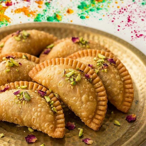 Zero Sugar Gujiya (गुजिया) Made with Pure Desi Ghee (Pack of 3)
