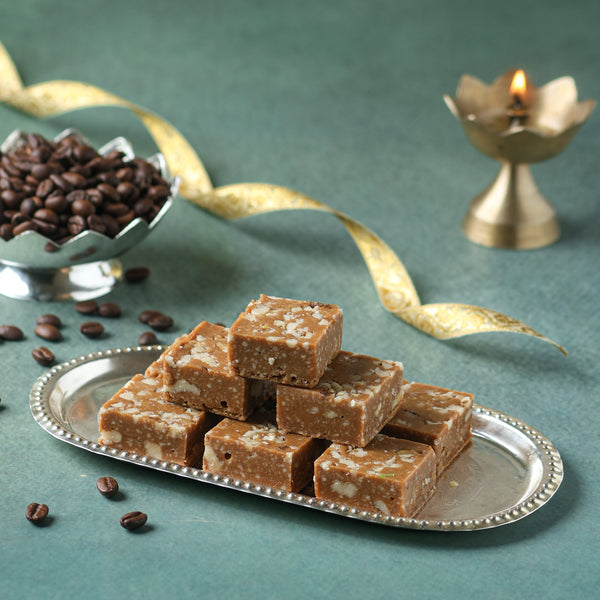 **FRESHLY MADE** Coffee Walnut Fudge by Magicleaf | 100% Natural No Sugar Dessert Sweetened With Stevia