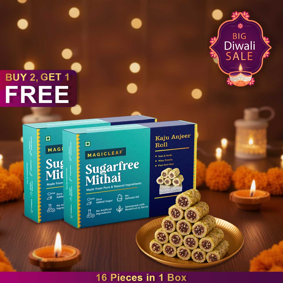 Buy 2 Get 1 FREE | Sugar-free Kaju Anjeer Roll | Big Diwali Sale Special