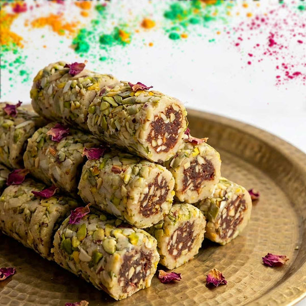 **FRESHLY MADE** Kaju Anjeer Roll | Natural No Sugar Dessert Sweetened With Stevia