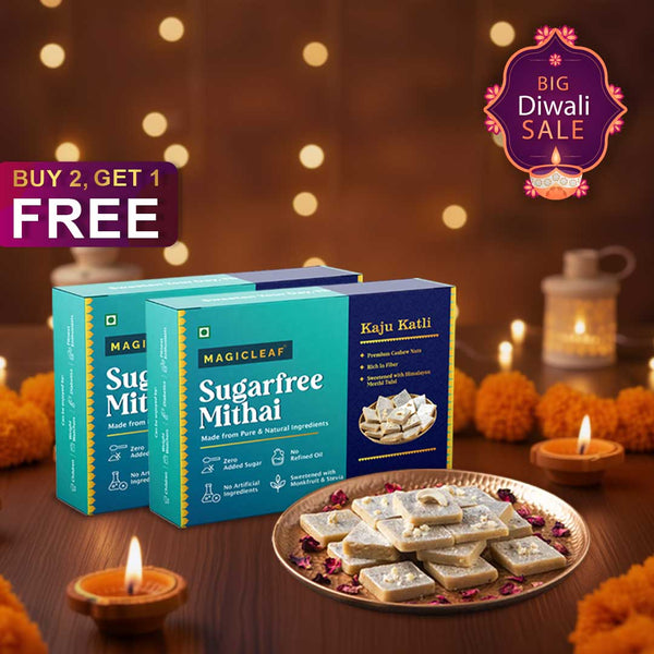 Buy 2 Get 1 FREE | Sugar-free Kaju Katli | Big Diwali Sale Special