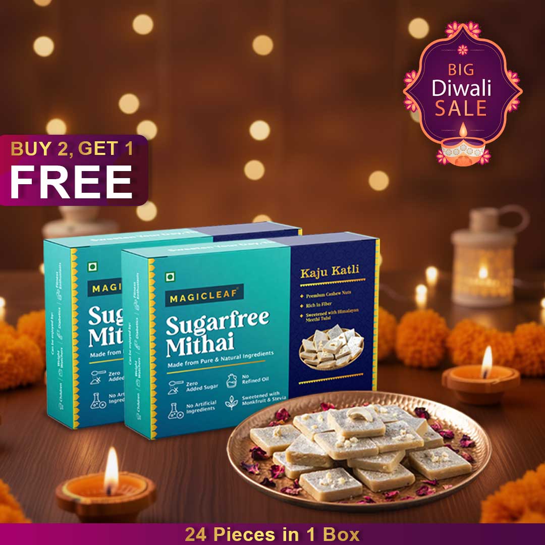 Buy 2 Get 1 FREE | Sugar-free Kaju Katli | Big Diwali Sale Special