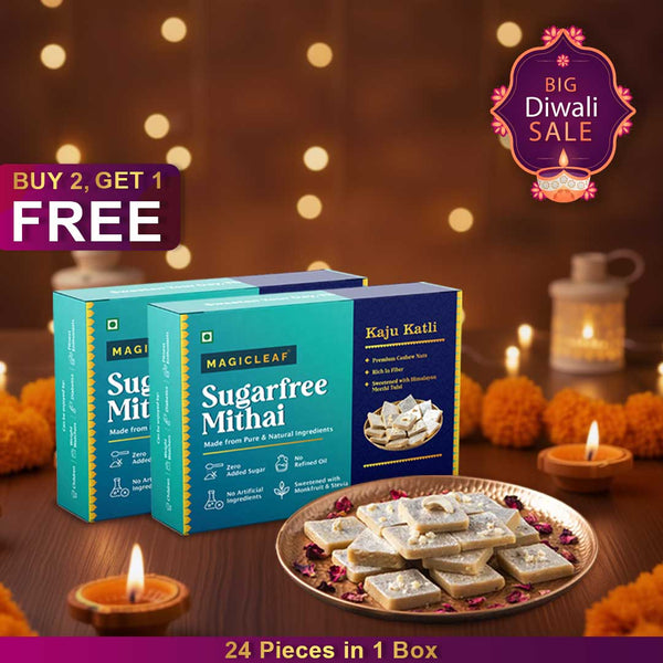 Buy 2 Get 1 FREE | Sugar-free Kaju Katli | Big Diwali Sale Special