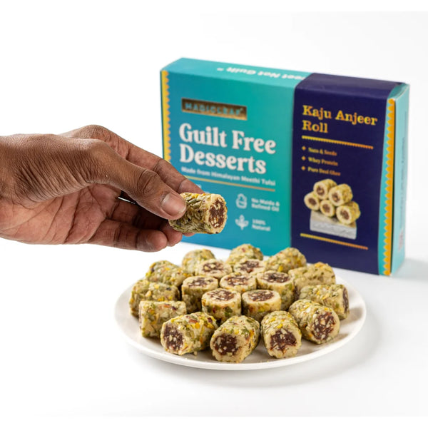 **FRESHLY MADE** Kaju Anjeer Roll | Natural No Sugar Dessert Sweetened With Stevia