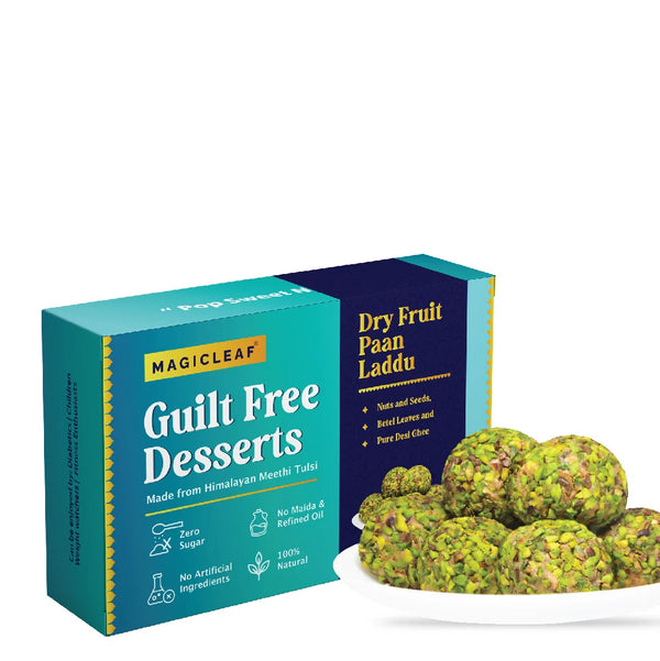 **FRESHLY MADE** Banarasi Paan Laddu with Dry Fruits by Magicleaf | Natural No Sugar Dessert Sweetened With Stevia