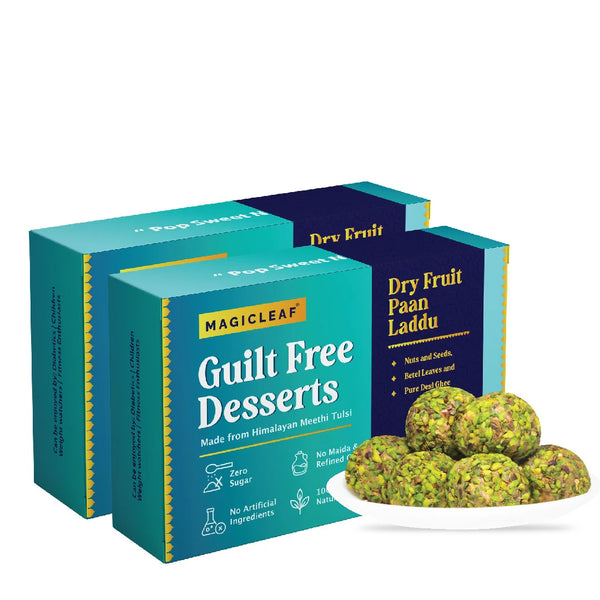 **FRESHLY MADE** Banarasi Paan Laddu with Dry Fruits by Magicleaf | Natural No Sugar Dessert Sweetened With Stevia