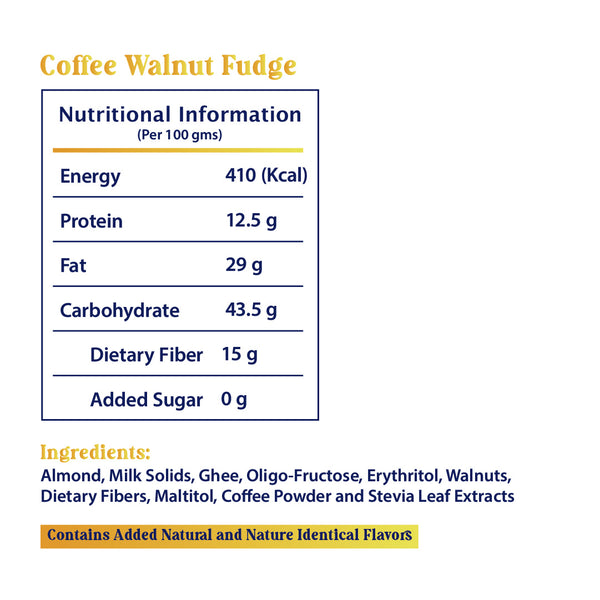 **FRESHLY MADE** Coffee Walnut Fudge by Magicleaf | Natural No Sugar Dessert Sweetened With Stevia