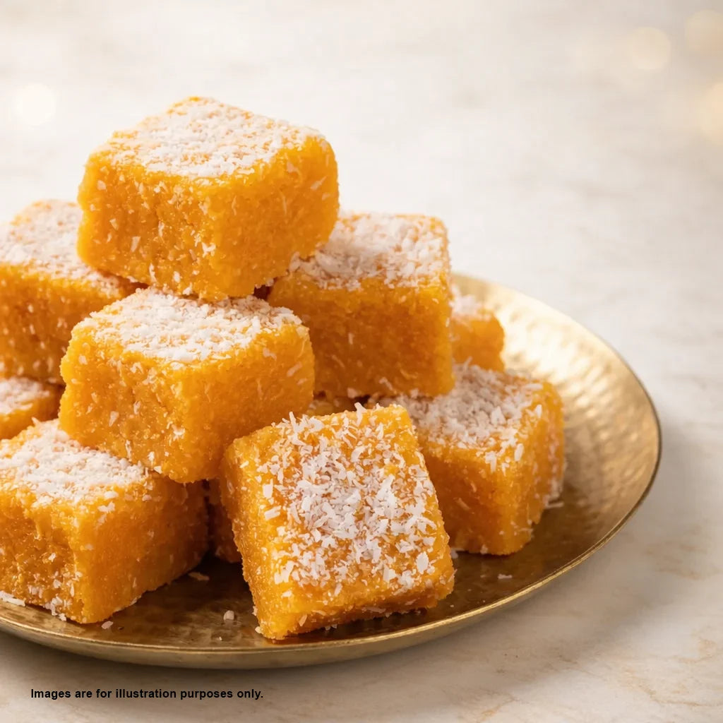 Nagpur Orange Barfi by Magicleaf | Sugarfree Mithai by Magicleaf