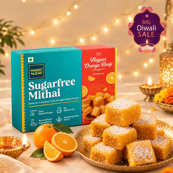 Magicleaf Diwali Gift Bundle: 5 No Added Sugar Sweet Boxes