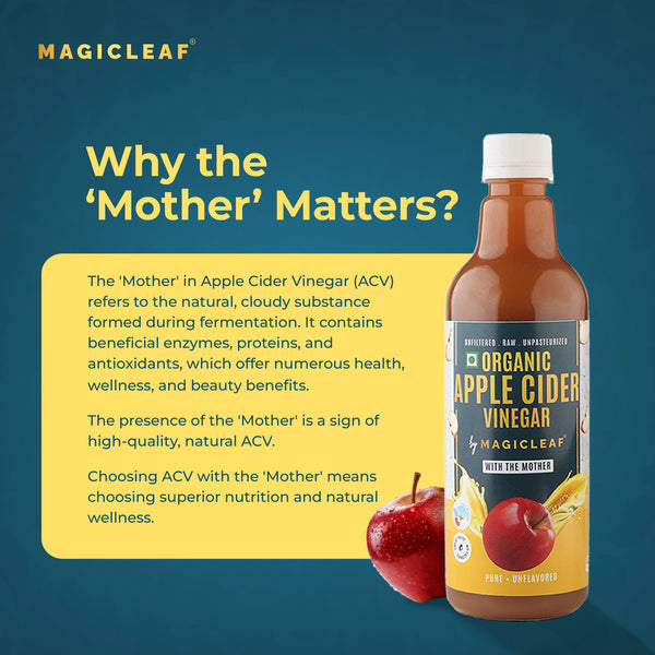 Organic Himalayan Apple Cider Vinegar - (𝑼𝒏𝒇𝒍𝒂𝒗𝒐𝒓𝒆𝒅) | Raw, Unfiltered, Unpasteurized | Contains Mother Culture & Probiotics (500 ml)