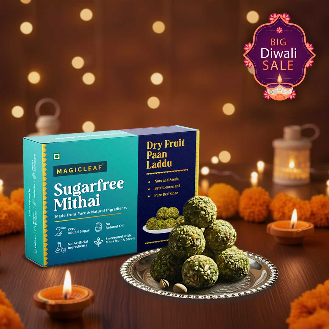 **FRESHLY MADE** Banarasi Paan Laddu with Dry Fruits by Magicleaf | Natural No Sugar Dessert Sweetened With Stevia