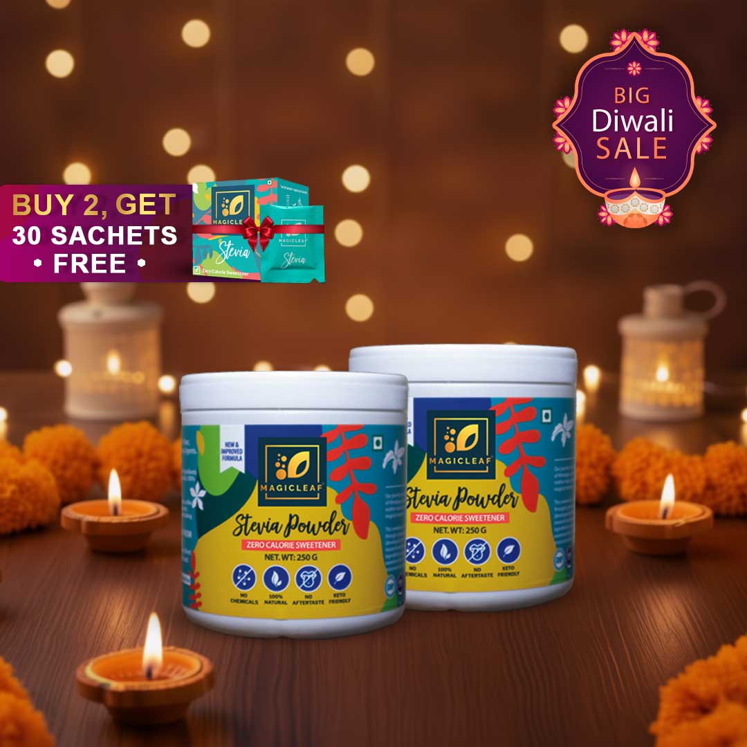 Pack Of 2 Stevia Powder Jar | 🎁 FREE 30 Sachets Stevia Powder