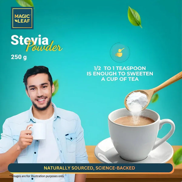 Stevia Powder By Magicleaf (250gms) | Natural Sweetener Made From Himalayan Stevia Leaves