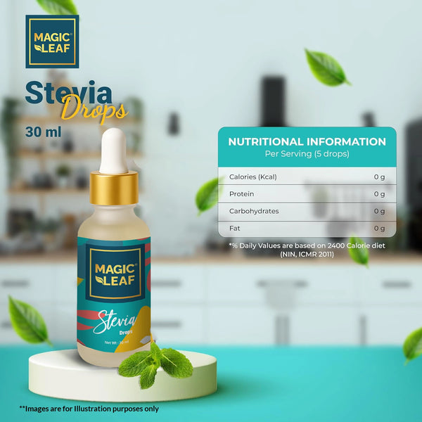 Magicleaf Himalayan Stevia Leaf Drops (30 ml) | Natural Sweetener Made From 100% Pure Stevia Leaf Extract