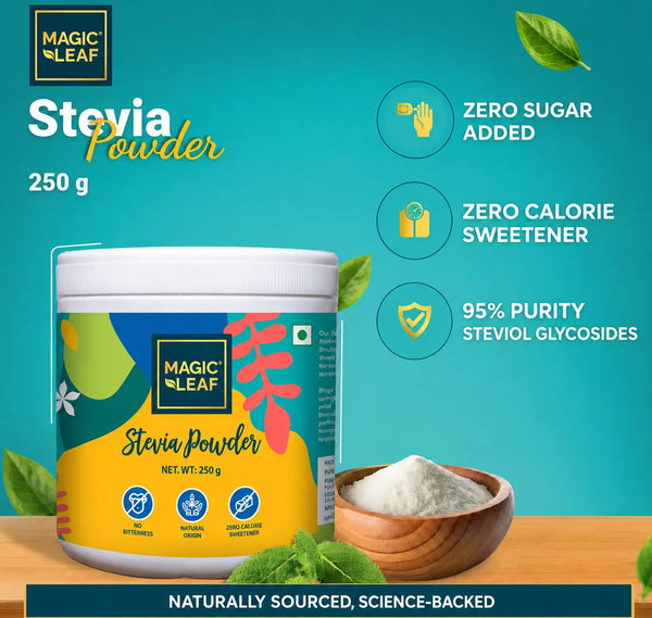 Magicleaf Stevia Powder - Zero Calorie Sugar Substitute for Tea, Coffee & Much More