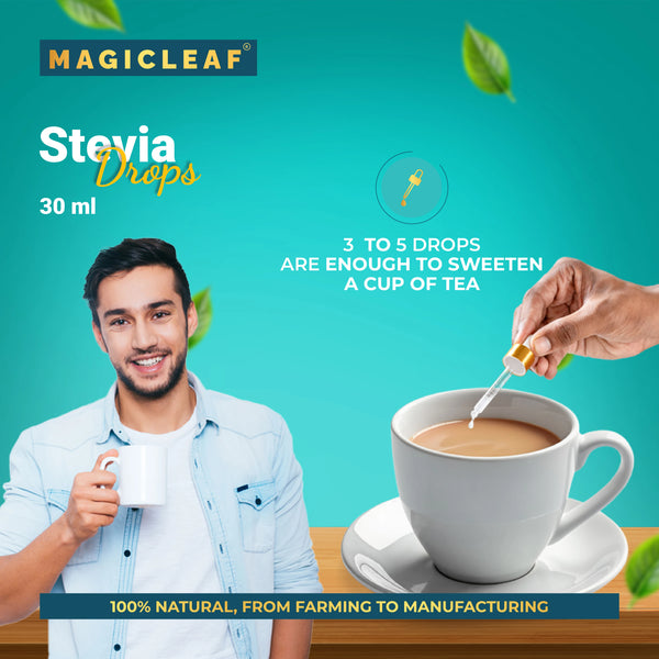 Magicleaf Himalayan Stevia Leaf Drops (30 ml) | Natural Sweetener Made From 100% Pure Stevia Leaf Extract