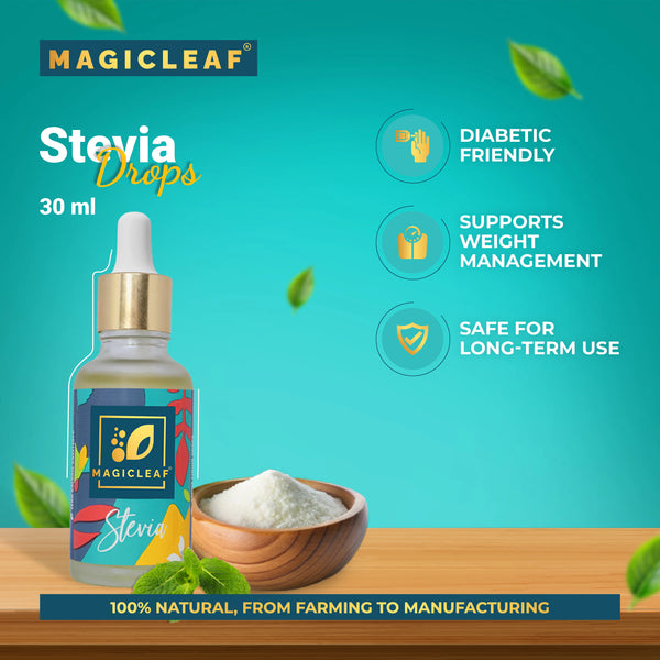 Magicleaf Himalayan Stevia Leaf Drops (30 ml) | Natural Sweetener Made From 100% Pure Stevia Leaf Extract