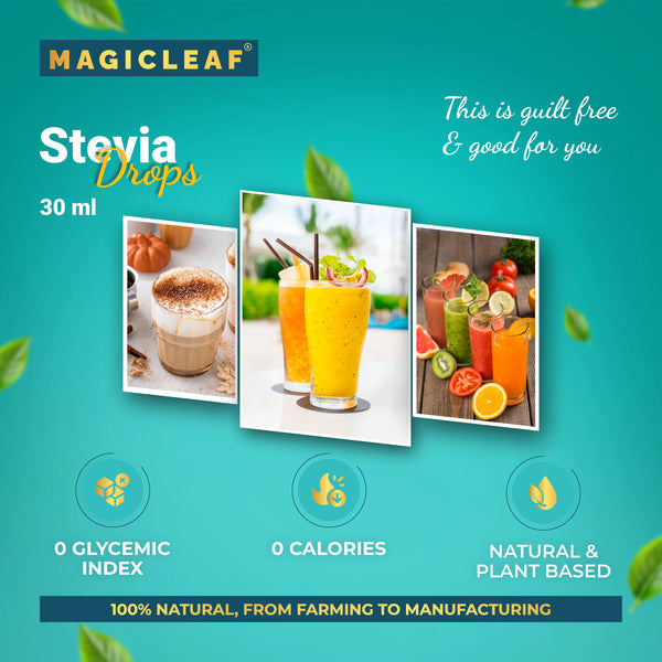 Magicleaf Himalayan Stevia Leaf Drops (30 ml) | Natural Sweetener Made From 100% Pure Stevia Leaf Extract