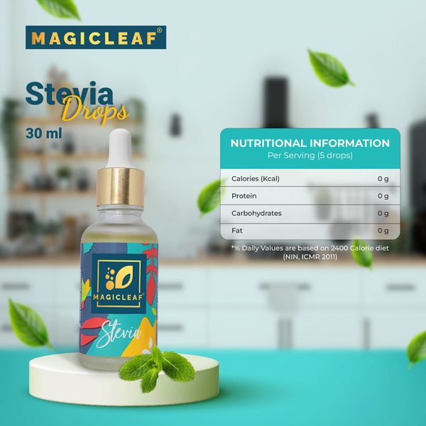 Magicleaf Himalayan Stevia Leaf Drops (30 ml) | Natural Sweetener Made From 100% Pure Stevia Leaf Extract