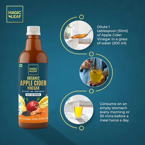 Organic Himalayan Apple Cider Vinegar - (𝑭𝒍𝒂𝒗𝒐𝒓: 𝑻𝒖𝒓𝒎𝒆𝒓𝒊𝒄 & 𝑩𝒍𝒂𝒄𝒌 𝑷𝒆𝒑𝒑𝒆𝒓) | Raw, Unfiltered, Unpasteurized | Contains Mother Culture & Probiotics (500 ml)