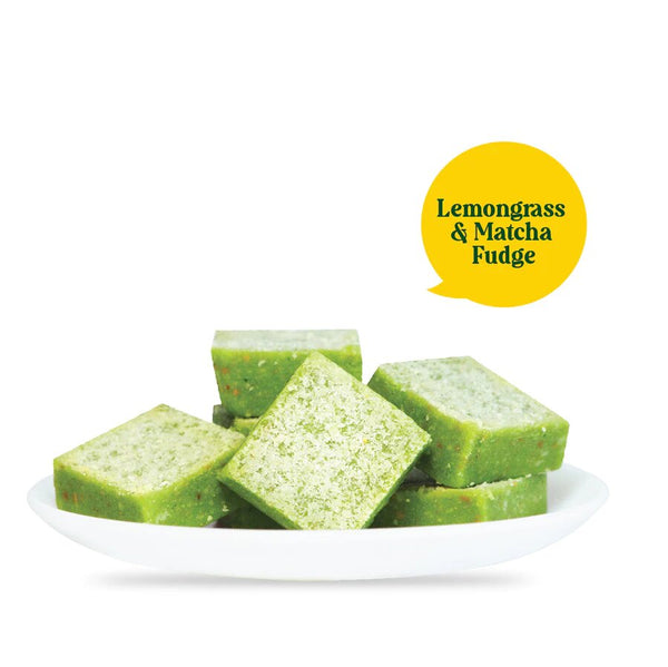 **FRESHLY MADE** Lemongrass & Matcha Fudge by Magicleaf | 100% Natural No Sugar Dessert Sweetened With Stevia