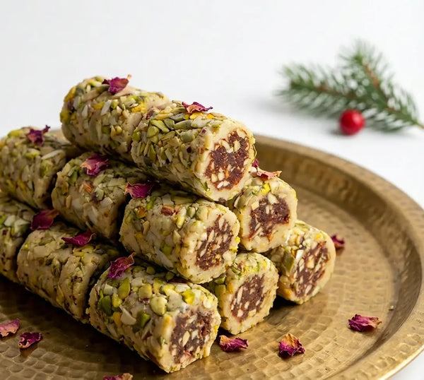 **FRESHLY MADE** Kaju Anjeer Roll | Natural No Sugar Dessert Sweetened With Stevia