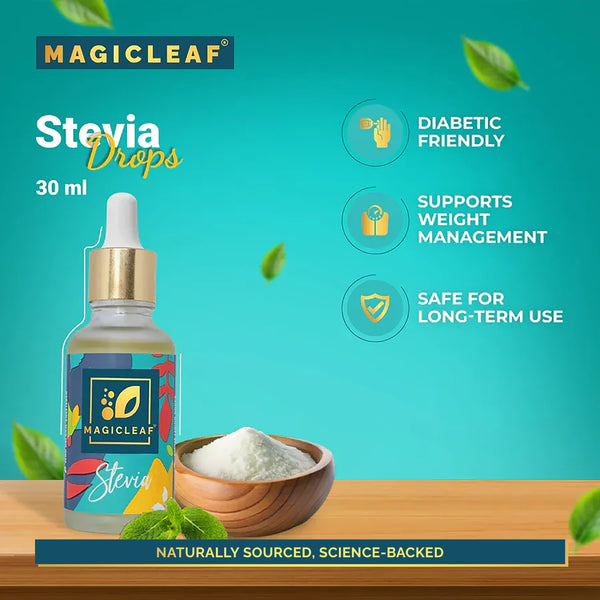 Magicleaf Himalayan Stevia Leaf Drops (30 ml) | Natural Sweetener Made From 100% Pure Stevia Leaf Extract