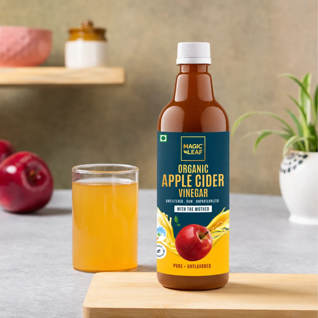 Organic Himalayan Apple Cider Vinegar - (𝑼𝒏𝒇𝒍𝒂𝒗𝒐𝒓𝒆𝒅) | Raw, Unfiltered, Unpasteurized | Contains Mother Culture & Probiotics (500 ml)