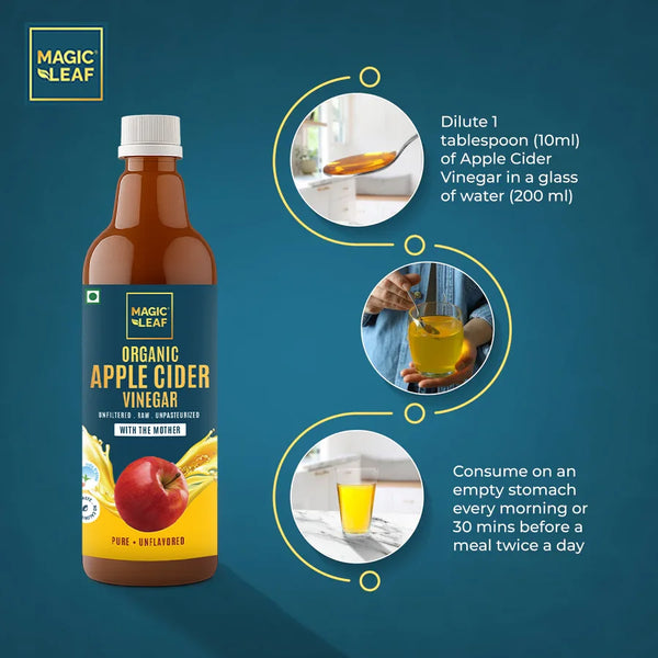 Organic Himalayan Apple Cider Vinegar - (𝑼𝒏𝒇𝒍𝒂𝒗𝒐𝒓𝒆𝒅) | Raw, Unfiltered, Unpasteurized | Contains Mother Culture & Probiotics (500 ml)