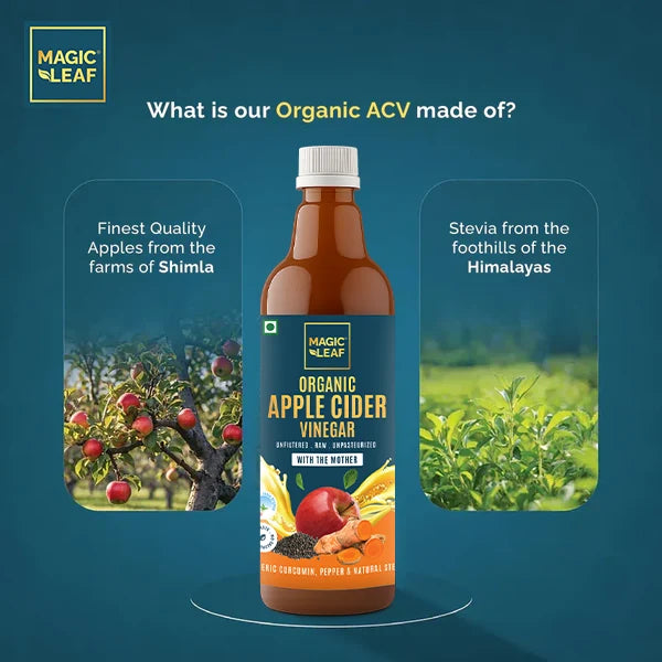 Organic Himalayan Apple Cider Vinegar - (𝑭𝒍𝒂𝒗𝒐𝒓: 𝑻𝒖𝒓𝒎𝒆𝒓𝒊𝒄 & 𝑩𝒍𝒂𝒄𝒌 𝑷𝒆𝒑𝒑𝒆𝒓) | Raw, Unfiltered, Unpasteurized | Contains Mother Culture & Probiotics (500 ml)
